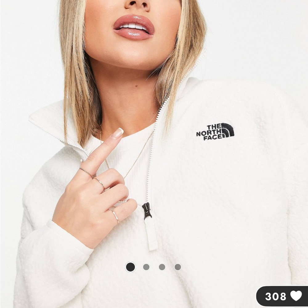 Northface Cropped 1/4 Zip Sherpa M